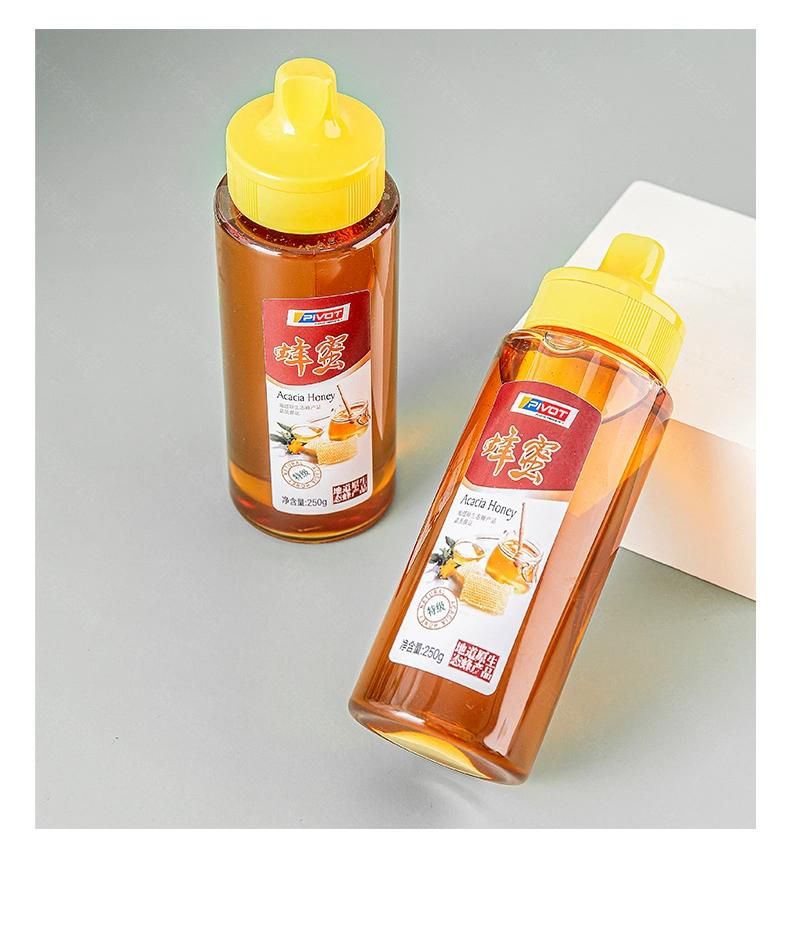 350g 500g 250ml 12oz Plastic Bottle Honey Syrup Round Shape