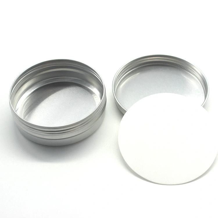 15g Empty Aluminium Cosmetic Pot Jar Tin Container Silver Sample Lined EPE Insert