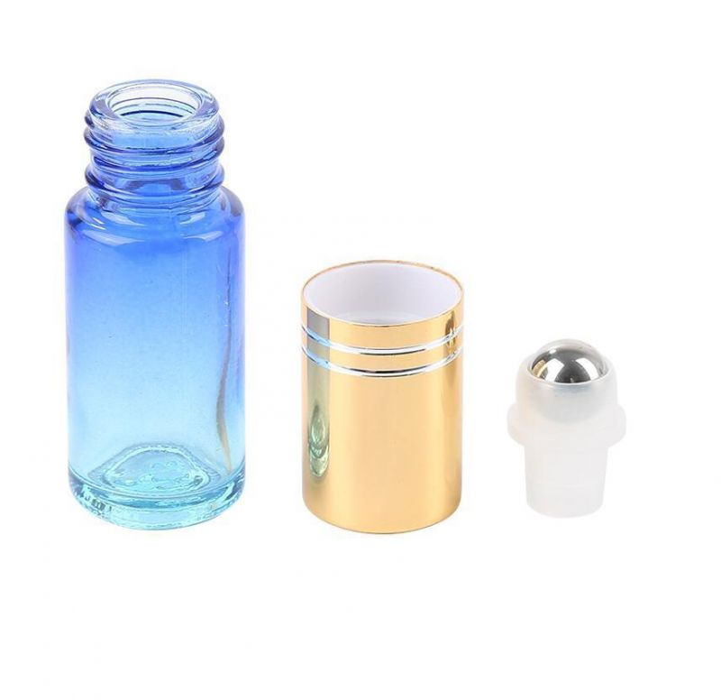 5ml 12 Color Thick Glass Roller Bottle Roller Ball Durable for Travel