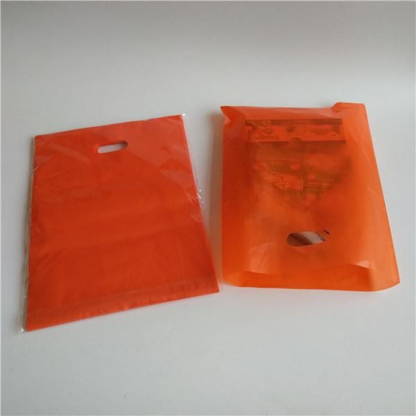 Custom Logo Design Printed LDPE Die Cut Handle Plastic Bag