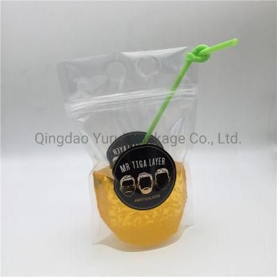 Wholesale Custom Printing Clear Plastic Stand up Pouch Liquid Juice Drinking Packaging Bag