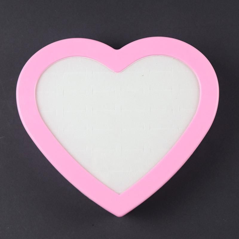 Wholesale Custom Small Leather Heart Shaped Travel Jewellery Gift Box Jewelry Organizer Case with Custom Logo Clear PVC Window