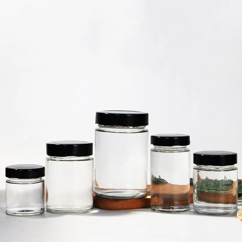 Deep Mouth Clear Glass Ergo Jar 212ml with Metal Lug Lid