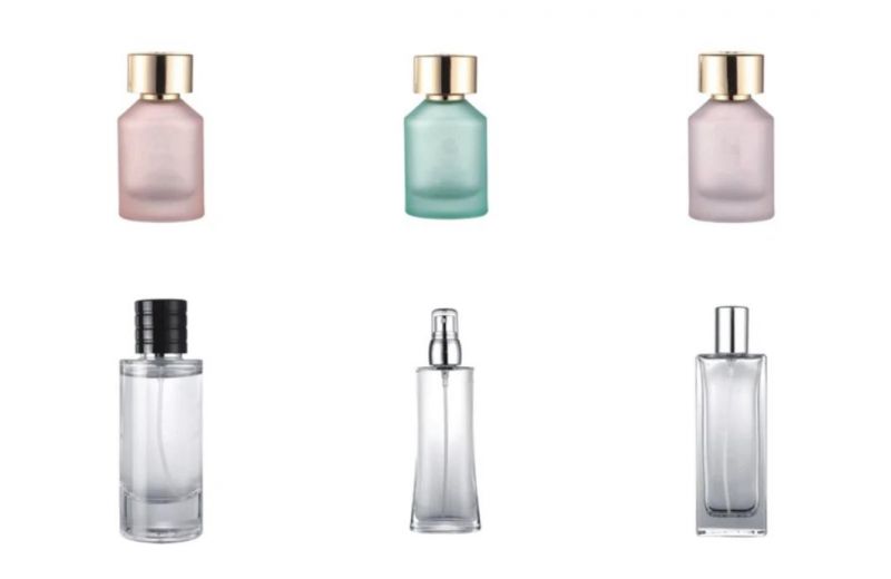 100ml a Concave Glass Bottle Empty Perfume Bottle Can Put Flower Paper on The Concave Surface.