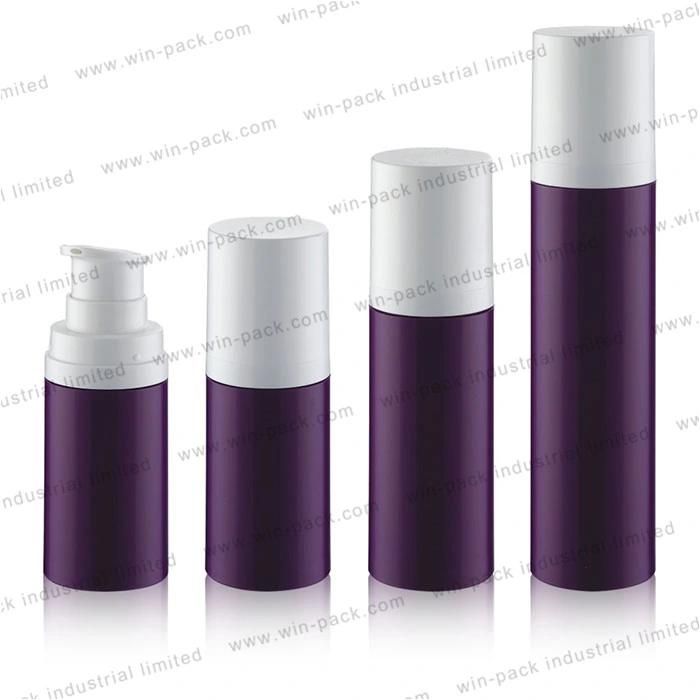 Custom Purple Color PP Airless Skin Care Lotion Bottle for 50ml 75ml 120ml