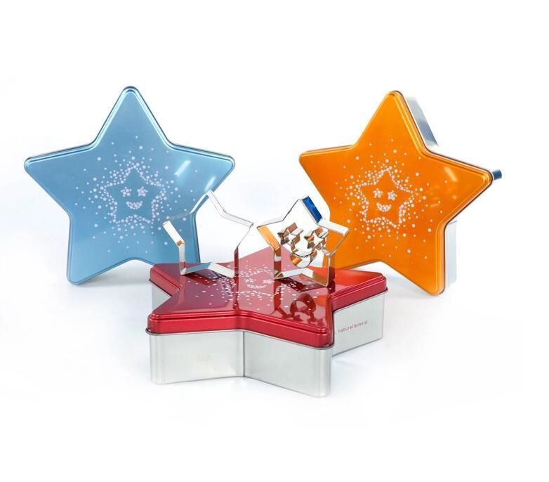 Hot Sale Star Shaped Chocolate Tin Box, Candy Tin Can