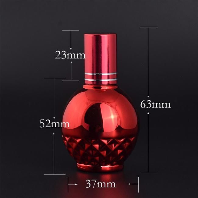 Colorful Electroplated Glass Roll on Bottle