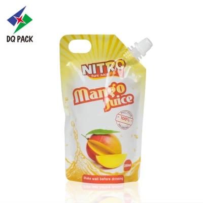 Dq Pack Custom Printed Spout Pouch Wholesale Packaging Spout Pouch Stand up Corner Spout Pouch with Handle for Juice Packaging