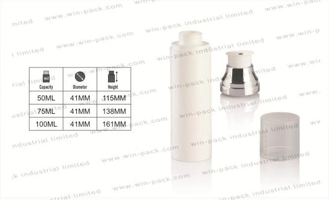 Top Selling 50ml 75ml 100ml White PP Plastic Vacuum Cosmetic Serum Airless Pump Bottles