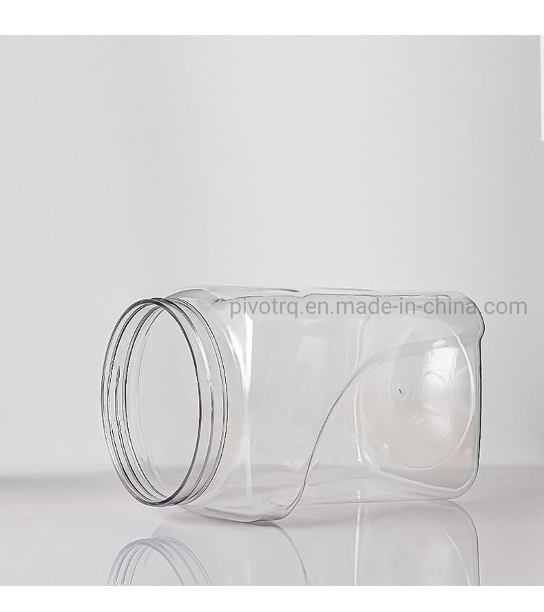 2800ml 95oz Large Capacity Food Plastic Jar Pet Packaging Cans Jars with Carrying Cap