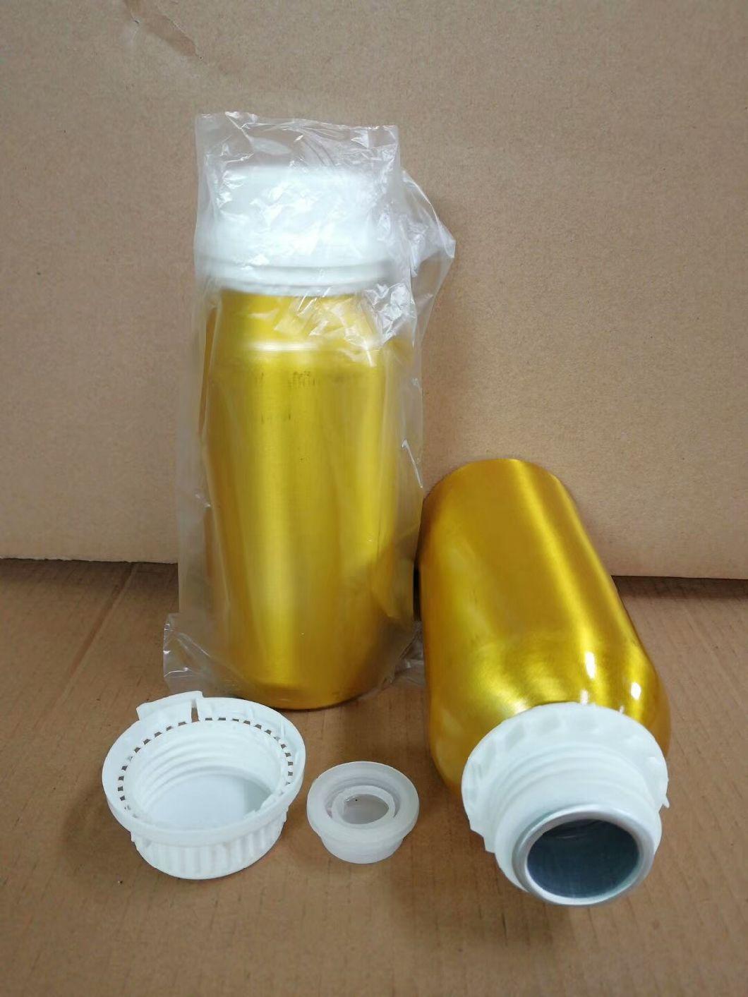 Golden Color 100ml Aluminium Bottle for Chemical Packing