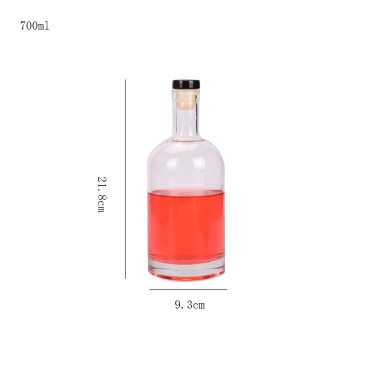 T-Top 750ml Wine Gin Vodka Glass Bottle