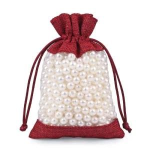 Wholesale Promotional Polyester Jute Drawstring Gift Bag Pouch, Food Nuts Rice Jewellery Packing Bags