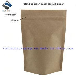 Laminated Kraft Paper Stand up Pouch with Zipper