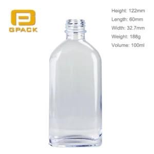 Ck Glass Bottle with Screw Top Aluminum Lid Cap Old Recycled Reusing Perfume Bottle with Plastic Lid Cosmetic Portable Glass Bottle