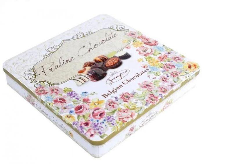 Custom Printed Embossed Metal Chocolate Tin Box Chocolate Packaging Box