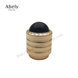 Custom Fragrance Bottle with Round Gold and Black Perfume ABS Cap