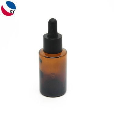 1oz 30ml Flat Shoulder Colored Glass Essential Oil Dropper Bottle with Custom Box