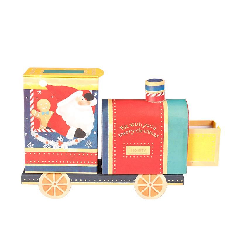 Custom Bus Shaped Chocolate Packaging Paper Box Kids Christmas Gift Box