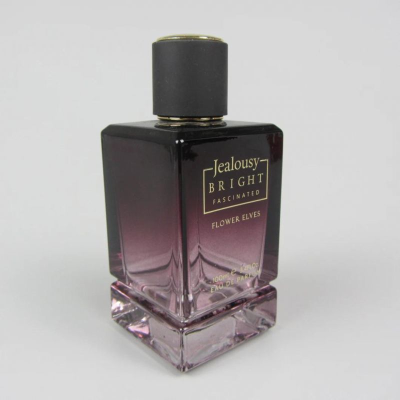 Luxury 50ml 100ml Square Glass Perfume Bottle with Spray Cap