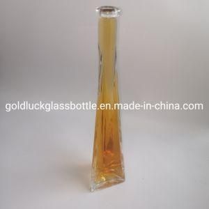 Customized Empty 200ml 250ml 375ml 400ml Triangle Glass Bottle Travel Juice Wine Bottles