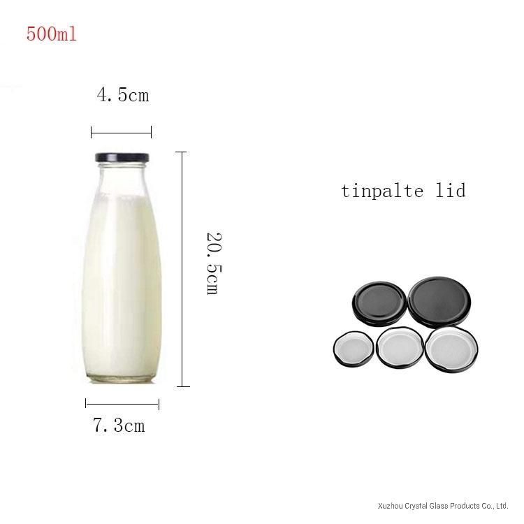 500ml Round Beverage Jucie Milk Kombucha Bottle with Swing Top