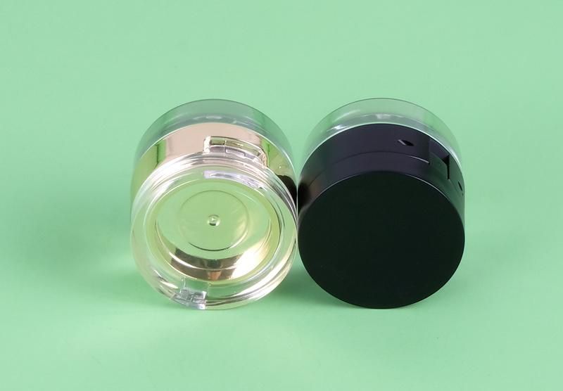 High Quality Cosmetic Packaging Plastic Powder Case Acrylic Cap Compact Powder Case Foundation with Mirror