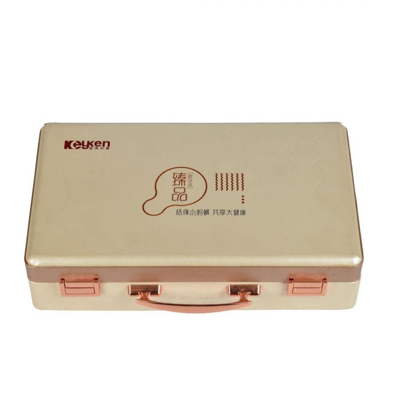 Customized Wooden / PU Leather Luxury Hand Carry Lock Cosmetic Paper Carboard Beauty Cosmetic Box