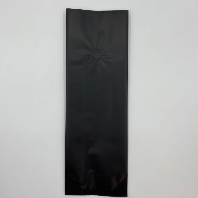 36oz /1000g Aluminumm Foil Matt Back Sealed Black Side Gusset Coffee Bag with Valve and Tin Tie