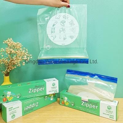 Large Size Reusable Zipper Bag Colour Lip with Double Track Lip