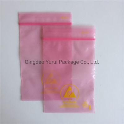 LDPE Plastic Grip Seal Bag Anti Static Zip Lock Bag