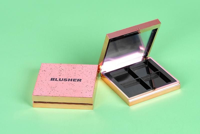 Wholesale 4 Hole Makeup Packaging Multiple Colors Eye Shadow Case Compact Powder Case for Packaging