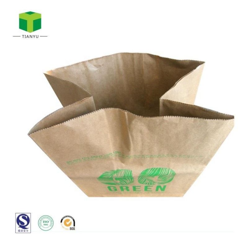 Leaf Trash Outdoor Kraft Paper Bag Leaf and Lawn Refuse Trash Paper Bags Yard Garden Grass Leaf Collection Bags Sack