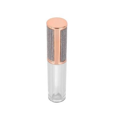 High-Grade Lip Gloss Containers Tube Rhinestone Gold Silver Liptint Bottle with Applicator Private Label Lip Gloss Wand Tube