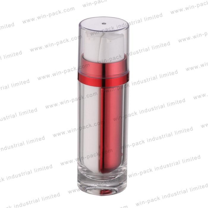 Winpack Best Selling Cosmetic Skin Care Dual Tube Chamber Bottle for Lotion Packing Dual Chamber Acrylic Airless Spray Bottle for Cosmetics Wholesale