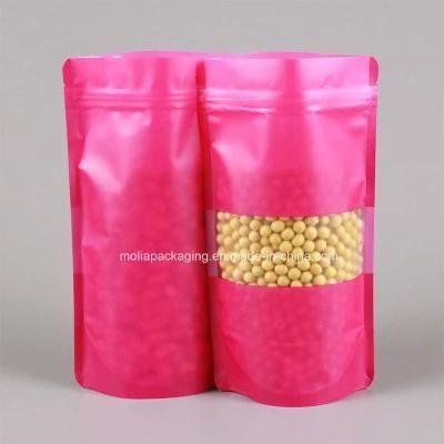 Recyclable Food Grade D2w Biodegradable Stand up Zipper Bag with Clear Window