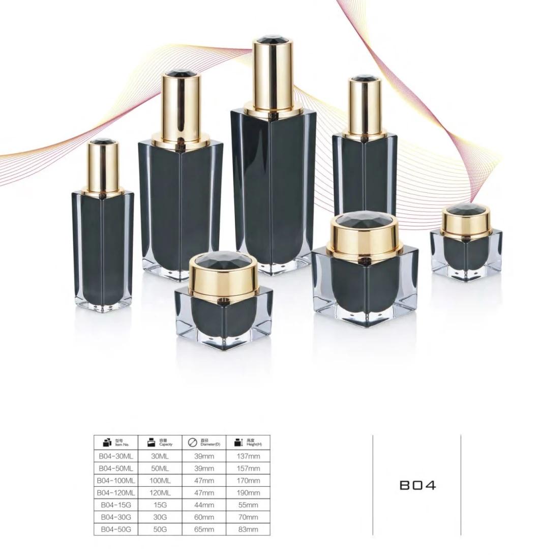 Wholesale New Design Luxury Empty 30ml 50ml Lotion Cosmetic Acrylic Face Cream Airless Bottle Have Stock