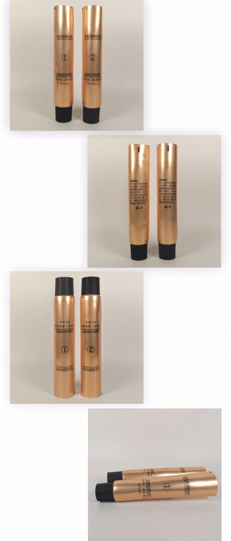 High Quality Golden Aluminum Plastic Tube for Cosmetic Packaging