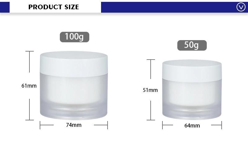 Premium Quality 50g 100g Frosted Cosmetic Cream Jar