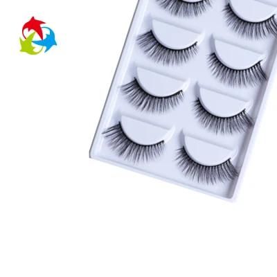 5 Pairs Cosmetic Blister Packaging White Plastic Eyelash Tray