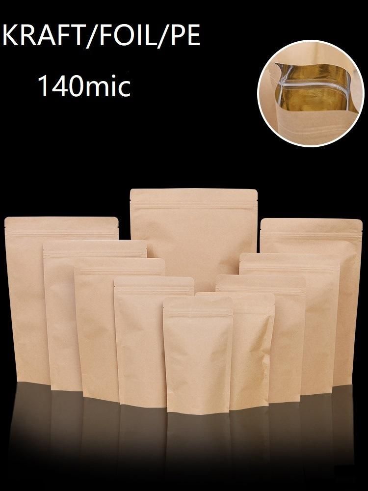 Kraft/Foil Bag 400g Stand up Zipper Bag