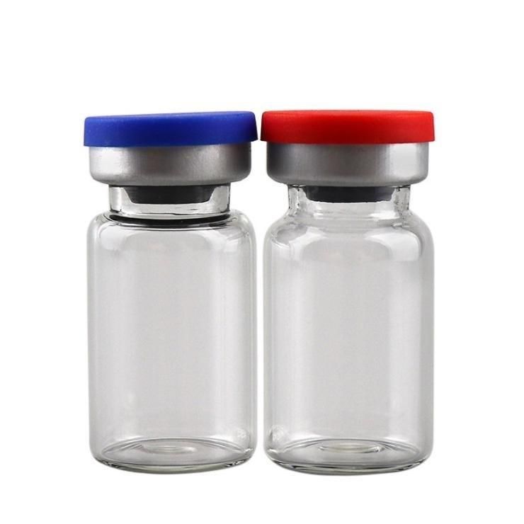 20mm 5ml -50ml Amber or Clear Tubular Glass Bottle Vial for Medical or Cosmetic with Rubber Stopper