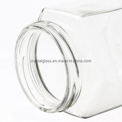 730ml 24oz Big Capacity Large Hexagon Glass Storage Jar for Honey with Screw Top Lid