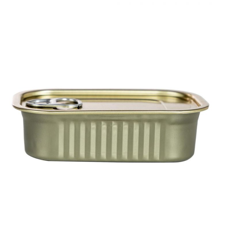 311# Rectangle 1/4 Club Can Fish Can for Sardines Packaging with Easy Open End