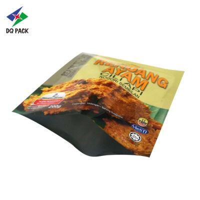 Dq Pack Custom Printed Maglar Bag High Barrier Plastic Bag Three Sides Seal Bag for Fast Food Packaging