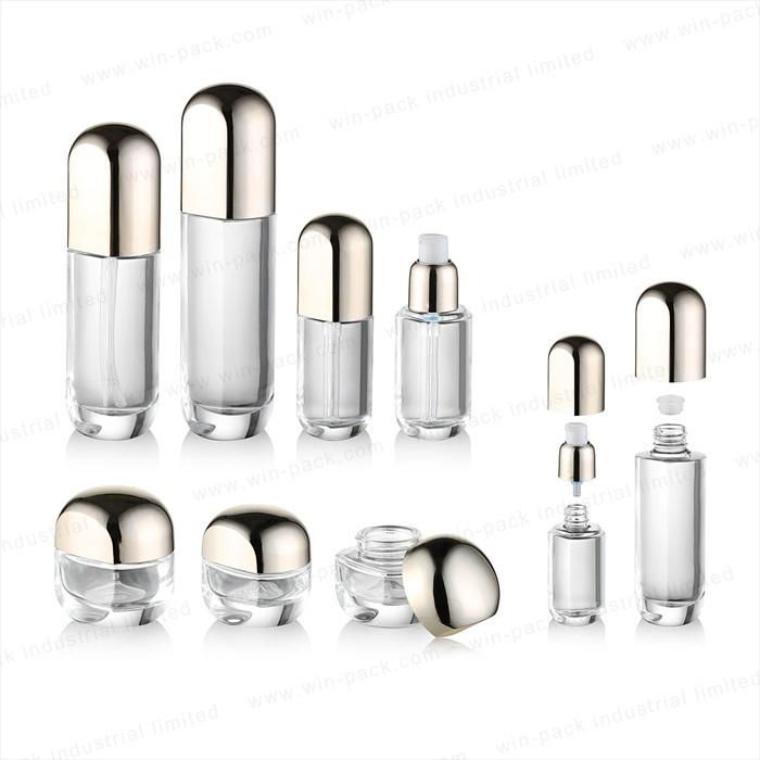 Unique Shape One Side Flat Glass Bottle for Body Lotion Custom Pink Color with Golden Cap