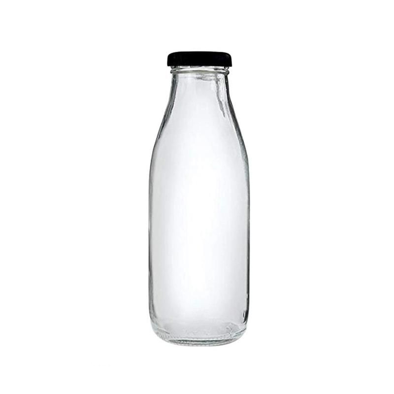 Wide Mouth 200ml 250ml 500ml 1000ml Transparent Empty Fresh Dariy Milk Glass Bottle