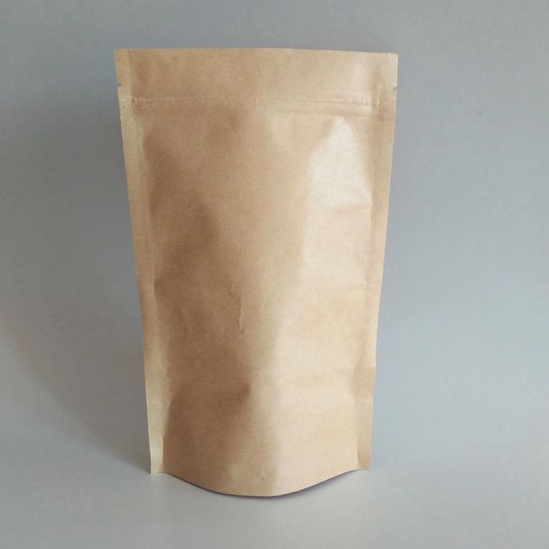 Brown Kraft Paper Bag Doypack Pouches for Tea Kraft Paper Bag