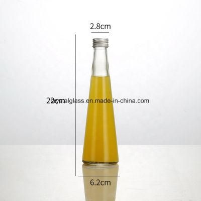 Conical 330ml Beverage Clear Glass Bottle