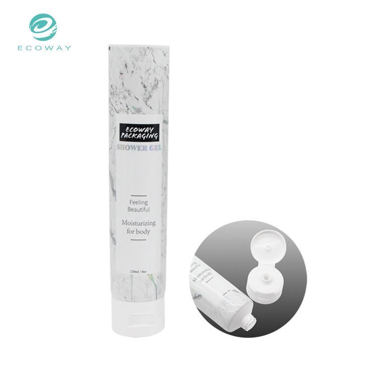 Flip Cap Plastic Laminated Hand Cream Packaging Tubes Custom Logo